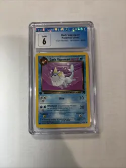 Pokemon 2000 Dark Vaporeon 45/82 Team Rocket 1st Edition CGC 6 - Image 1