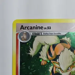 Pokemon TCG Arcanine Holo Rare Rising Rivals 1/111 Stage 1 100 HP 2009 English - Image 2