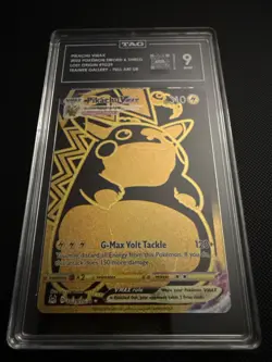 Pokemon 2022 Sword & Shield Lost Origin Pikachu VMAX Full Art #TG29 TAG 9 - Image 1