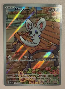 Pokemon TCG Minccino 152/086 Sv: Black Bolt Holo - Image 1