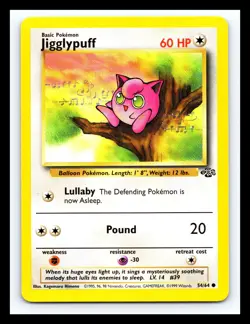 ✨ Jigglypuff | Pokemon TCG 1999 | (Jungle Set) Non Holo Vintage # 54/64 - Image 1