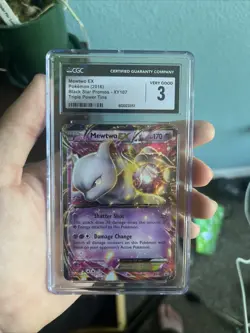 Pokemon CGC 3 Mewtwo XY107 Black Star Promo Triple Beat Tins - Image 1