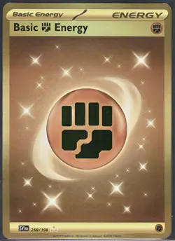 Pokemon TCG Basic Fighting Energy 258/198 Scarlet & Violet - Gold Secret Rare NM - Image 1