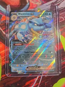 Blastoise Ex (Promo Stamped) 030/142 Stellar Crown GameStop Exclusive Pokemon - Image 1