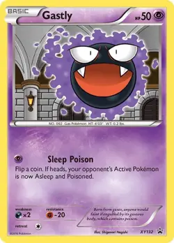 Pokemon TCG XY - Black Star Promo - Gastly #XY132 - Cosmos Promo Holo LP - Image 1