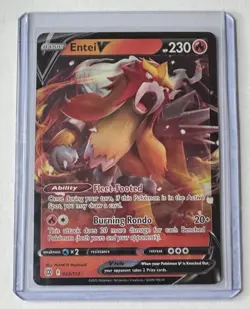 Entei V 022/172 SWSH09: Brilliant Stars Ultra Rare Pokemon NM/M - Image 1
