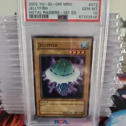 2002 YU-GI-OH! METAL RAIDERS MRD-072 JELLYFISH - 1st Ed- PSA 10 POP 19 - Image 1