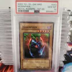 2002 YU-GI-OH! METAL RAIDERS MRD-043 MORINPHEN - 1st Ed- PSA 10 POP 19 - Image 1