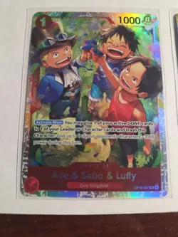 One Piece Monkey.D.Luffy (118) OP10-118 SEC Royal Blood Foil + luffy op13-007 SR - Image 2