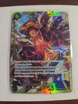 One Piece Monkey.D.Luffy (118) OP10-118 SEC Royal Blood Foil + luffy op13-007 SR - Image 4
