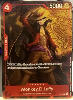One Piece CCG - Monkey.D.Luffy Promo (P-007) Promotion Card - English - Red - Image 1