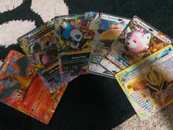 Lot of 6 Pokemon Jumbo EX, MEGA EX, GX, and BREAK Cards Various Condition - Image 1