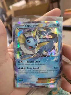 NM Pokemon Vaporeon EX Ultra Rare Full Art Holo 24/83 Generations Card - Image 3