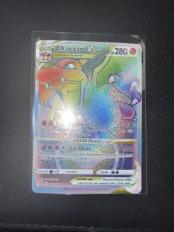 Pokemon TCG Charizard VSTAR Rainbow Secret Rare Card Brilliant Stars 174/172 - Image 1