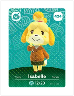 424 Isabelle, Animal Crossing Amiibo Card - Series 5, Authentic, NM - Image 1