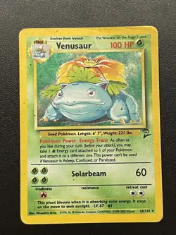 Pokemon TCG Venusaur Holo Rare Card Base Set Two 18/130 - Image 2