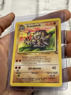 1999 Graveler 37/62 FRENCH Gravalanch Fossil Pokemon Card RARE Vintage LP/NM TCG - Image 2