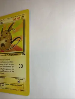 Pokemon TCG Raichu Fossil Card 29/62 1999 Base Set Rare Non-Holo Vintage WOTC - Image 2