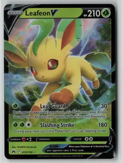 Leafeon V 013/159 Pokemon Crown Zenith Rare V Lightly Played Card (LP) - Image 1