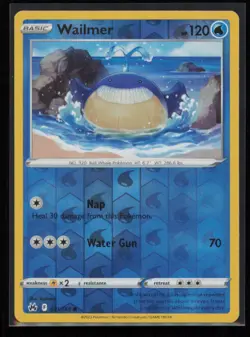 Wailmer 031/159 Pokemon Crown Zenith Common Near Mint Reverse Holo Card - Image 1