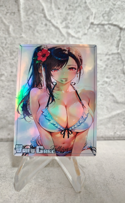 Tifa Lockhart Trading Card Waifu Goddess Story Anime Girl holo Karte Manga Full - Image 1