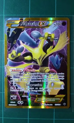 Pokemon Card XY Fates Collide # 125 Alakazam EX Holo Secret Rare Full Art MP - Image 1