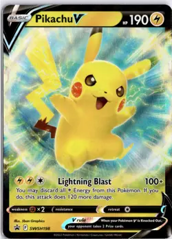 Pikachu V - SWSH198 Promo SWSH: Sword & Shield Promo Cards SWSH198 NM - Image 1