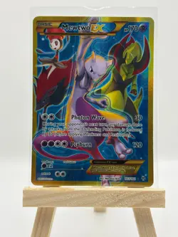Pokemon Card - Mewtwo EX (Secret Rare) 163/162 BREAKthrough Full Art Holo - Image 1