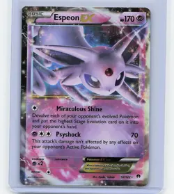 Pokemon Espeon EX Holo Ultra Rare TCG Card 52/122 XY Breakpoint NM/LP - Image 1