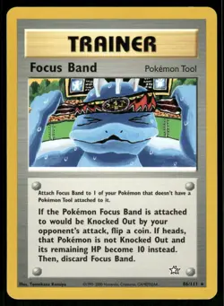Pokemon Cards Focus Band 86/111 Neo Genesis WOTC Rare NM - Image 1