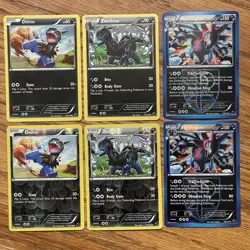 Hydreigon Zweilous Deino 2013 BW Plasma Freeze Reverse & Holo 6 Card Lot - Image 1