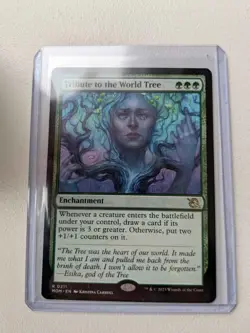 Magic The Gathering (MTG) Card Tribute To The World Tree March of the Machine - Image 2