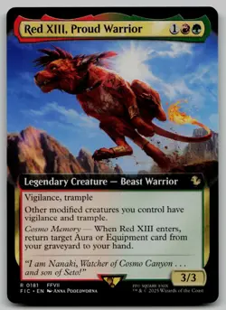 Red XIII, Proud Warrior (Extended Art) R Commander: FINAL FANTASY 181 NM - Image 1