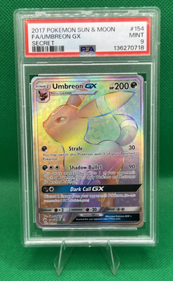 Pokemon TCG Umbreon GX 154/149 Secret Holo Rare Sun & Moon Base Set PSA 9 MINT ⭐ - Image 1