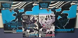 Pokemon TCG: x2 Black Bolt ETB + BosterBundle and White Flare Boster Bundle - Image 1