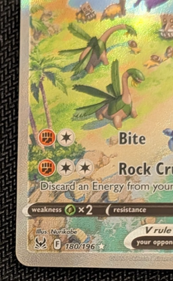 2022 Pokemon Lost Origin Aerodactyl V 180/196 Full Art NM - Image 5