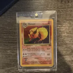 Pokemon Flareon Jungle Holo Rare Unlimited 3/64 1999 English Card - Image 1