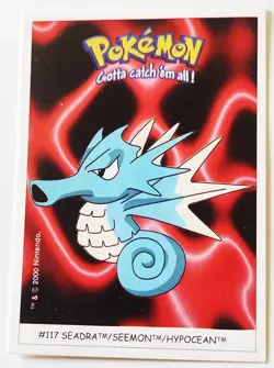 Pokemon Dunkin Boomer SEADRA card #117/150 stickers 2000 - Image 1