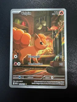 Pokemon Mega Evolution Base Set Vulpix 138/132 Illustration Rare - Image 1