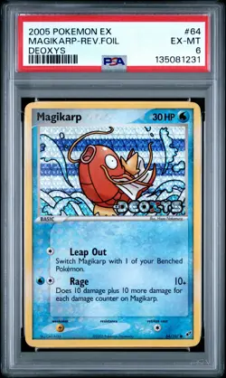 2005 POKEMON EX DEOXYS #64 MAGIKARP-REVERSE FOIL PSA 6 - Image 1