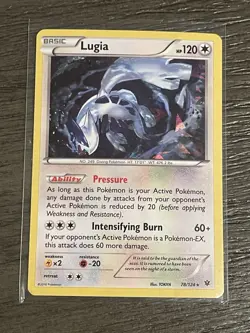 Lugia Holo Rare Cracked Ice 78/124 XY Fates Collide Pokemon - Image 1