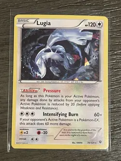 Lugia Holo Rare Cracked Ice 78/124 XY Fates Collide Pokemon - Image 2