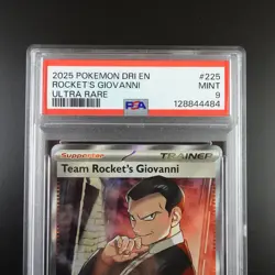PSA 9 Team Rocket's Giovanni 225/182 Pokemon Destined Rivals Full Art Graded - Image 2
