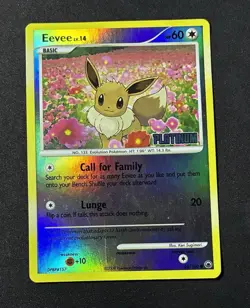 Pokemon Eevee Platinum Burger King Promo Reverse Holo 062/100 60 HP English - Image 1