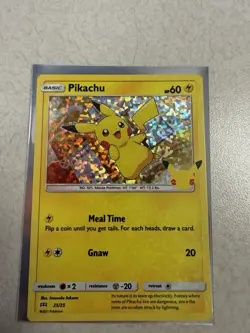 Pokemon Pikachu 25/25 HOLO 25th Anniversary Mcdonalds Promo 2021 HOLO BLEED! NM - Image 1