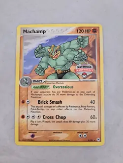 2005 Pokemon National Championships Promo Machamp EX Hidden Legends 9/101 NM - Image 1