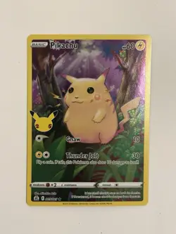 Pokemon Pikachu 005/025 2021 Promo Holo Basic 60 HP Electric Nintendo - Image 1