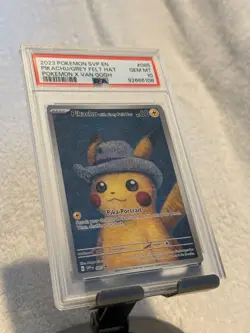 2023 POKEMON SVP EN-SV BLACK STAR PROMO #085 PIKACHU WITH GREY FELT HAT PSA 10!! - Image 3