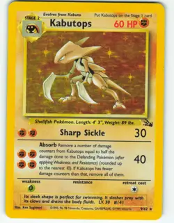 Kabutops - Holo - 9/62 Fossil Set - Pokemon TCG - 1999 - Image 1