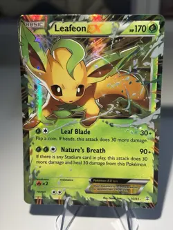 Pokemon 2016 XY Generations Leafeon EX #10/83 Holo Rare Lightly Played - Image 1